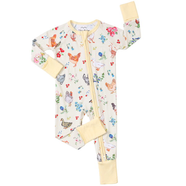 Fresh Lemon Bamboo Baby Romper – Soft & Stretchy Viscose from Bamboo Zip Sleeper for Babies and Toddlers