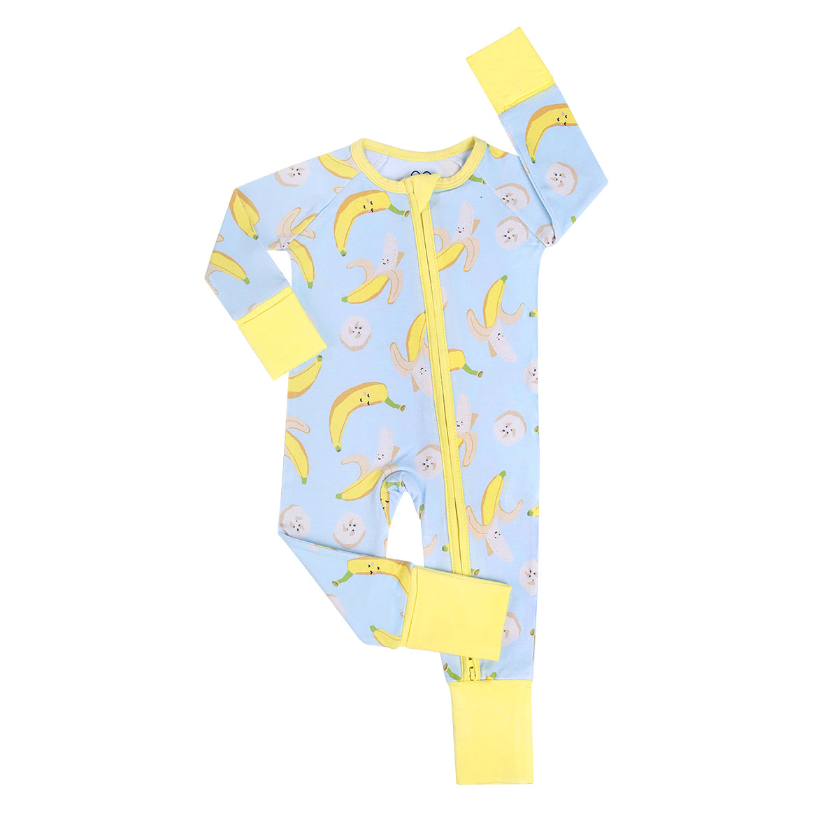 Banana Bamboo Baby Zippy Romper – Cute Fruit Print One-Piece Sleeper with Soft Bamboo Viscose for Infants & Toddlers
