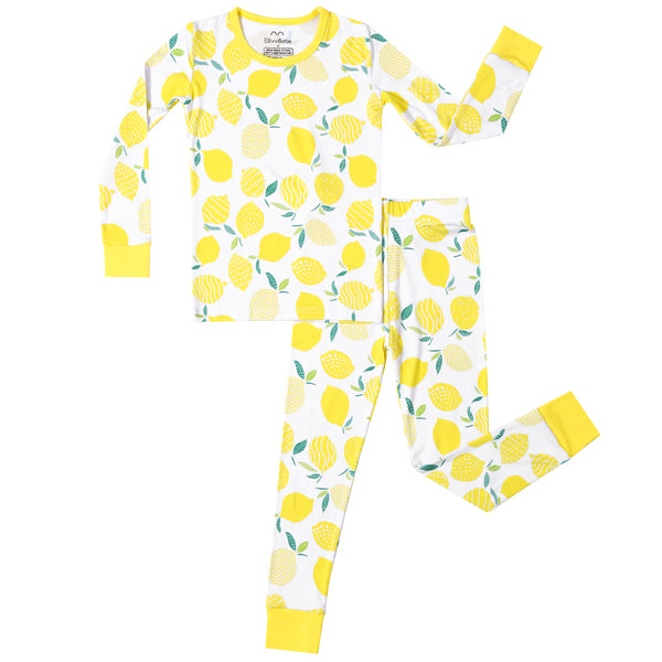 Blue Excavator Bamboo Kids Pajama Set – Soft Two-Piece Construction Outfit with Stretchy Bamboo Viscose for Little Ones
