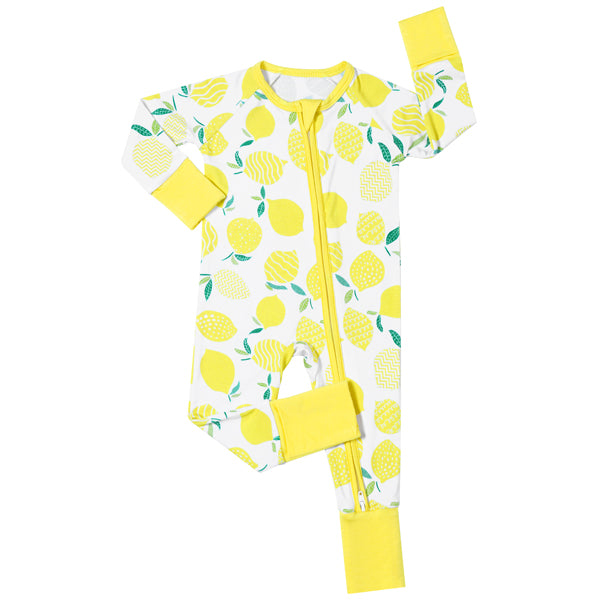 Teddy Bear Bow Bamboo Baby Romper – Soft Viscose from Bamboo Zip Sleeper with Adorable Bear Print for Little Ones