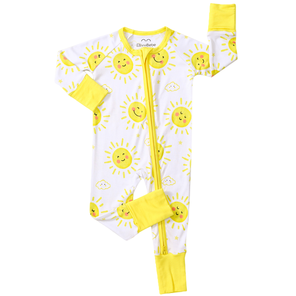 Banana Bamboo Baby Zippy Romper – Cute Fruit Print One-Piece Sleeper with Soft Bamboo Viscose for Infants & Toddlers